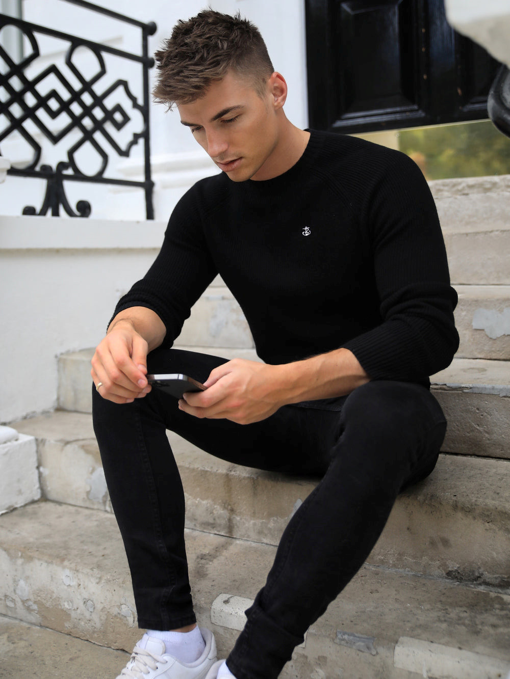 Blakely Oxley Knit Jumper Negras | ZQJREF345