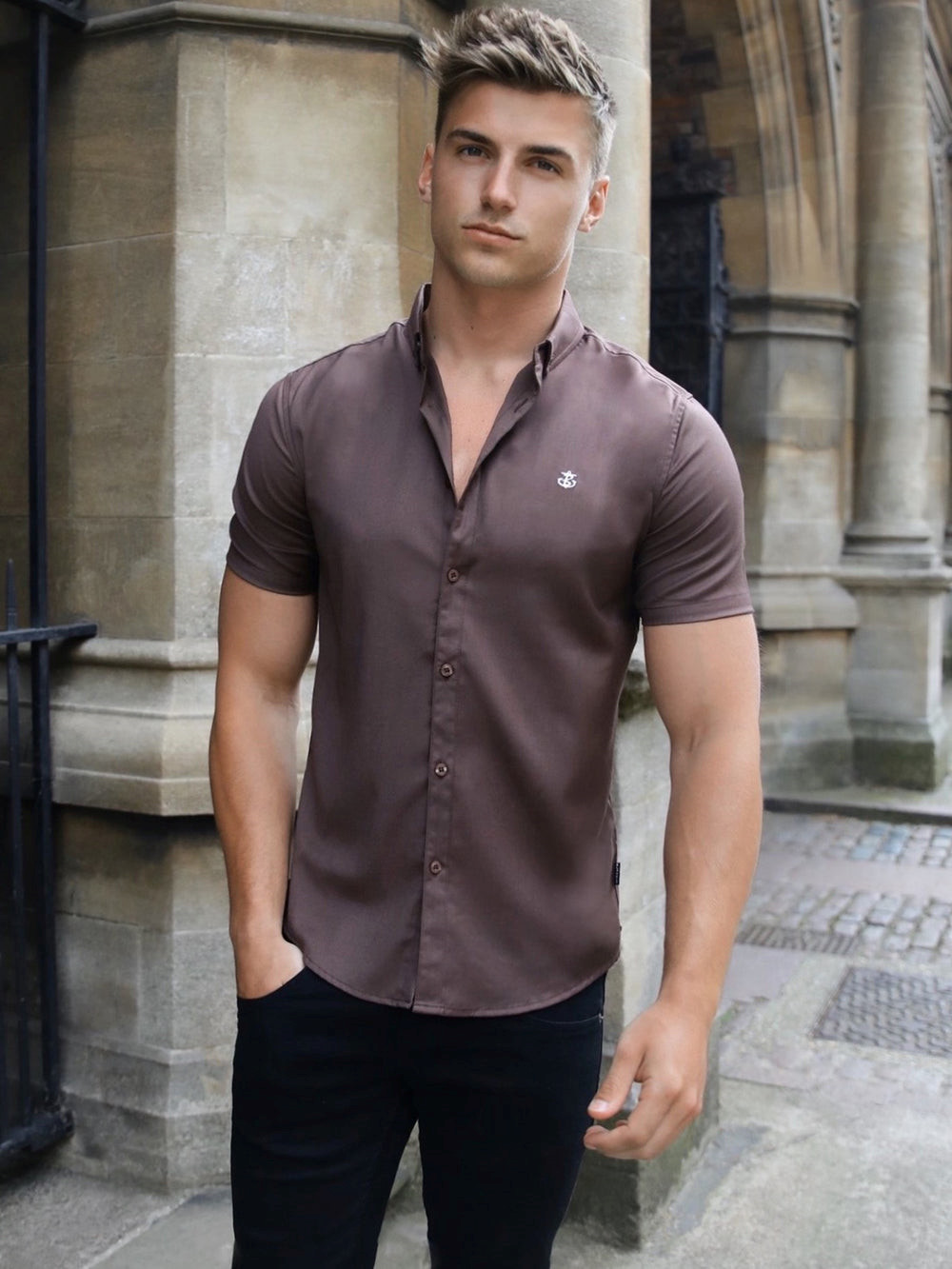 Blakely Palermo Short Sleeve Shirt Marrones | UBJZTY153