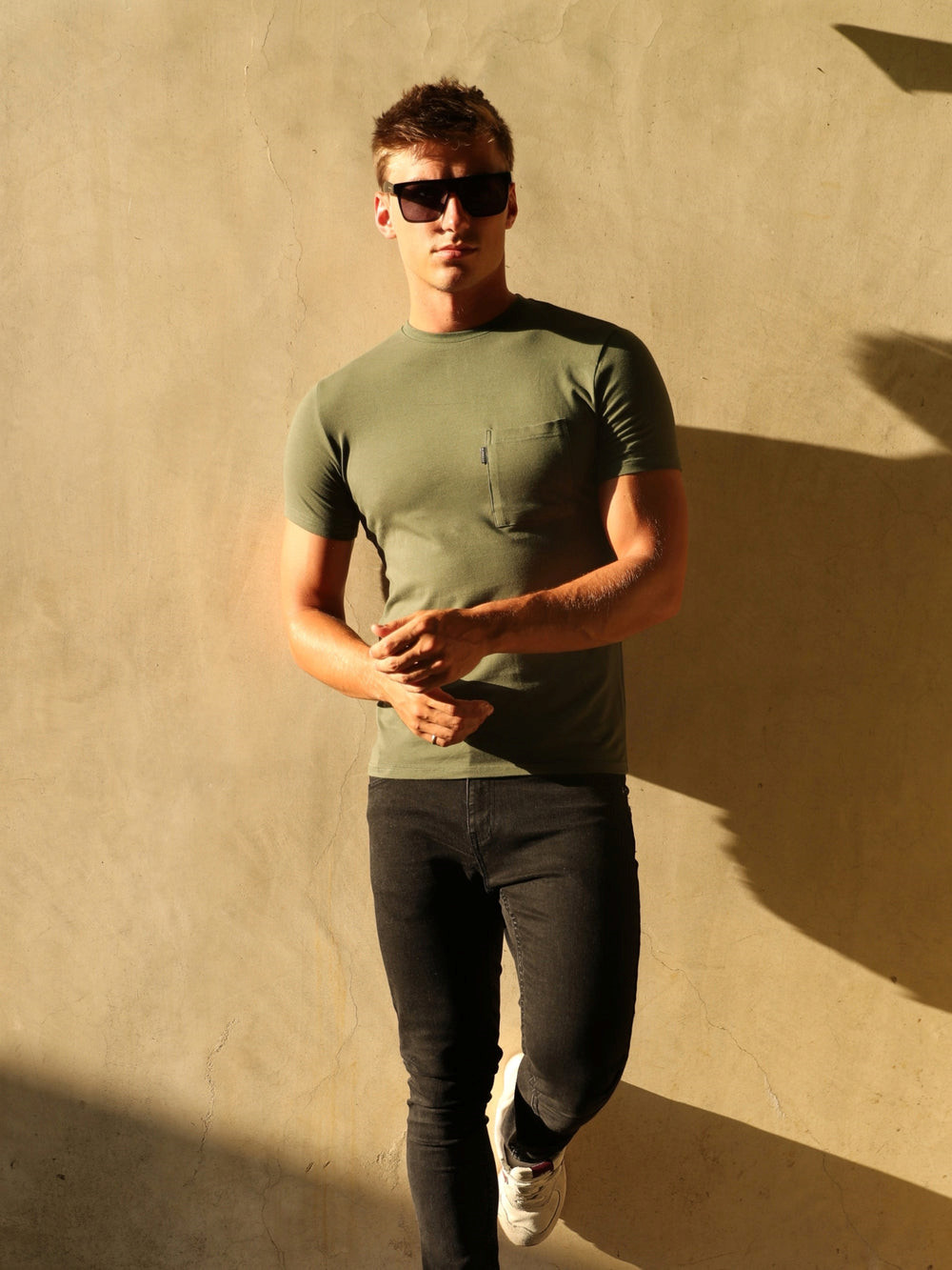 Blakely Pocket T-Shirt Kaki | EXSNAM589
