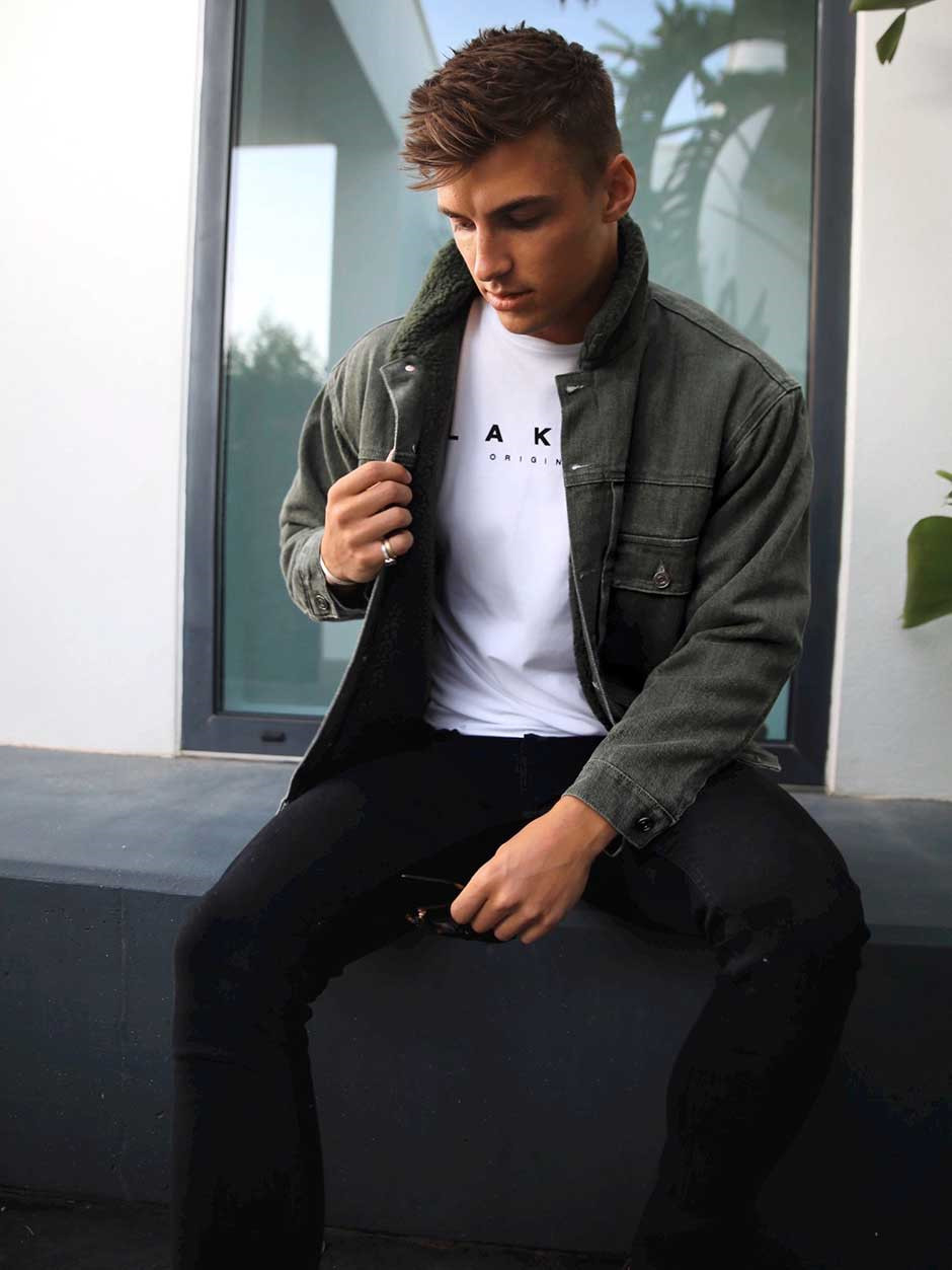 Blakely Rapha Denim Jacket Verde | JNDPLZ497