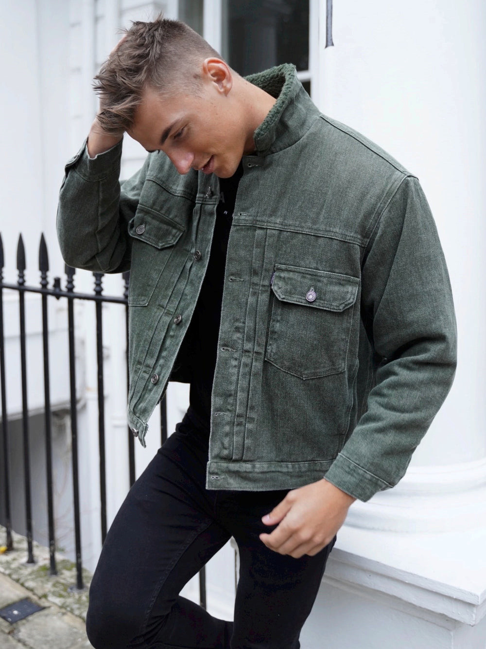 Blakely Rapha Denim Jacket Verde | JNDPLZ497