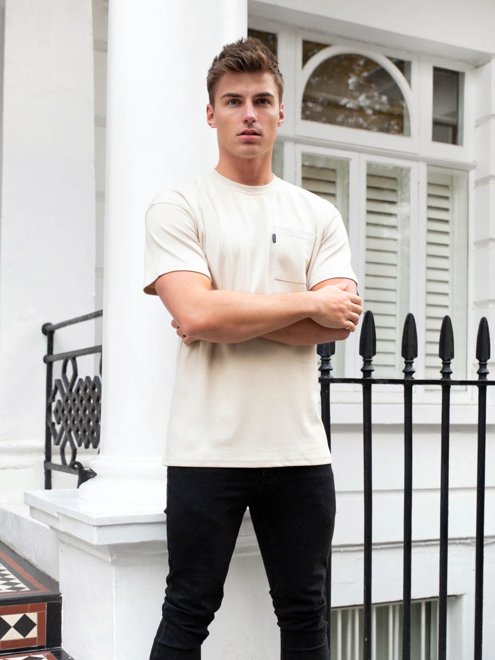 Blakely Relaxed Pocket T-Shirt Bone | CLSIHM037