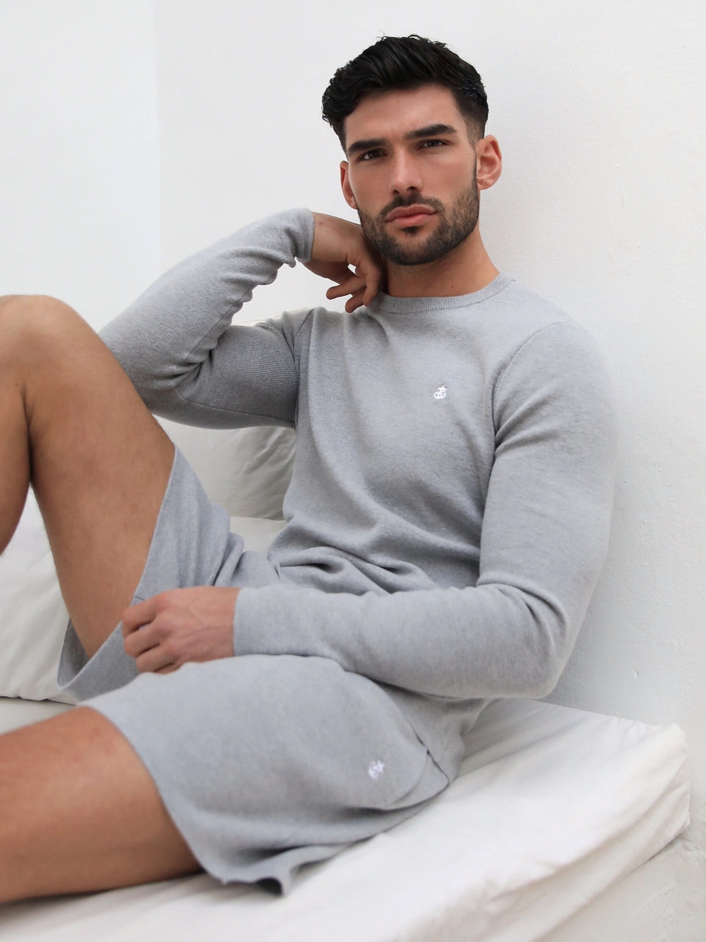 Blakely Riad Knitted Long Sleeve T-Shirt Gris | CBLUDO635