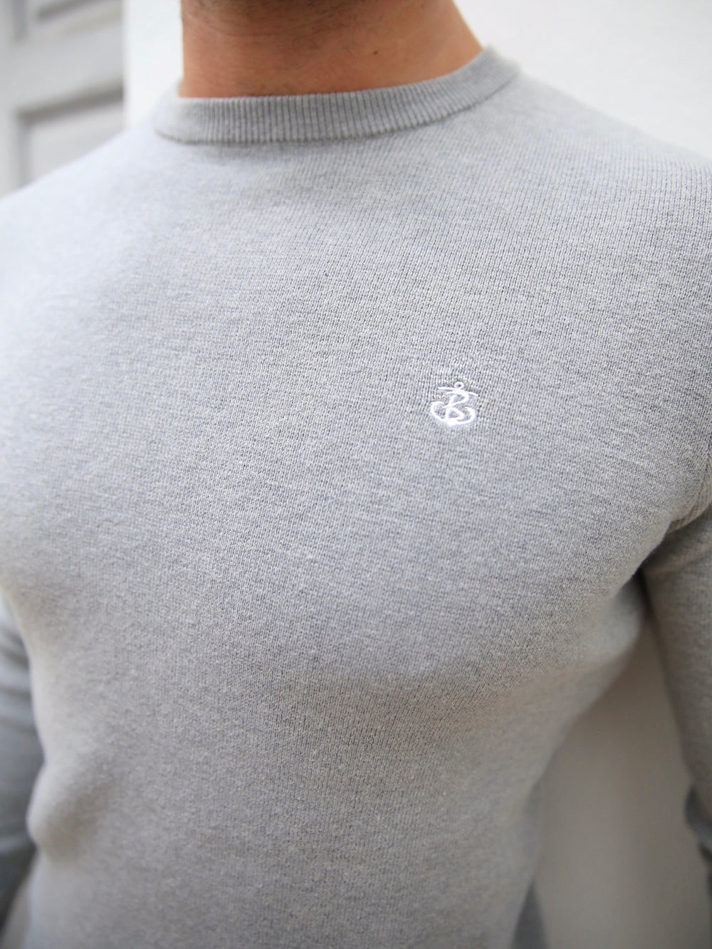 Blakely Riad Knitted Long Sleeve T-Shirt Gris | CBLUDO635