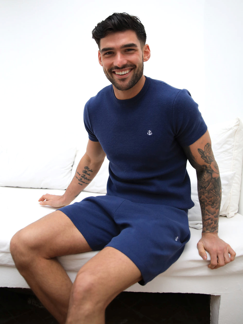 Blakely Riad Knitted T-Shirt Azules | HDGQEC936