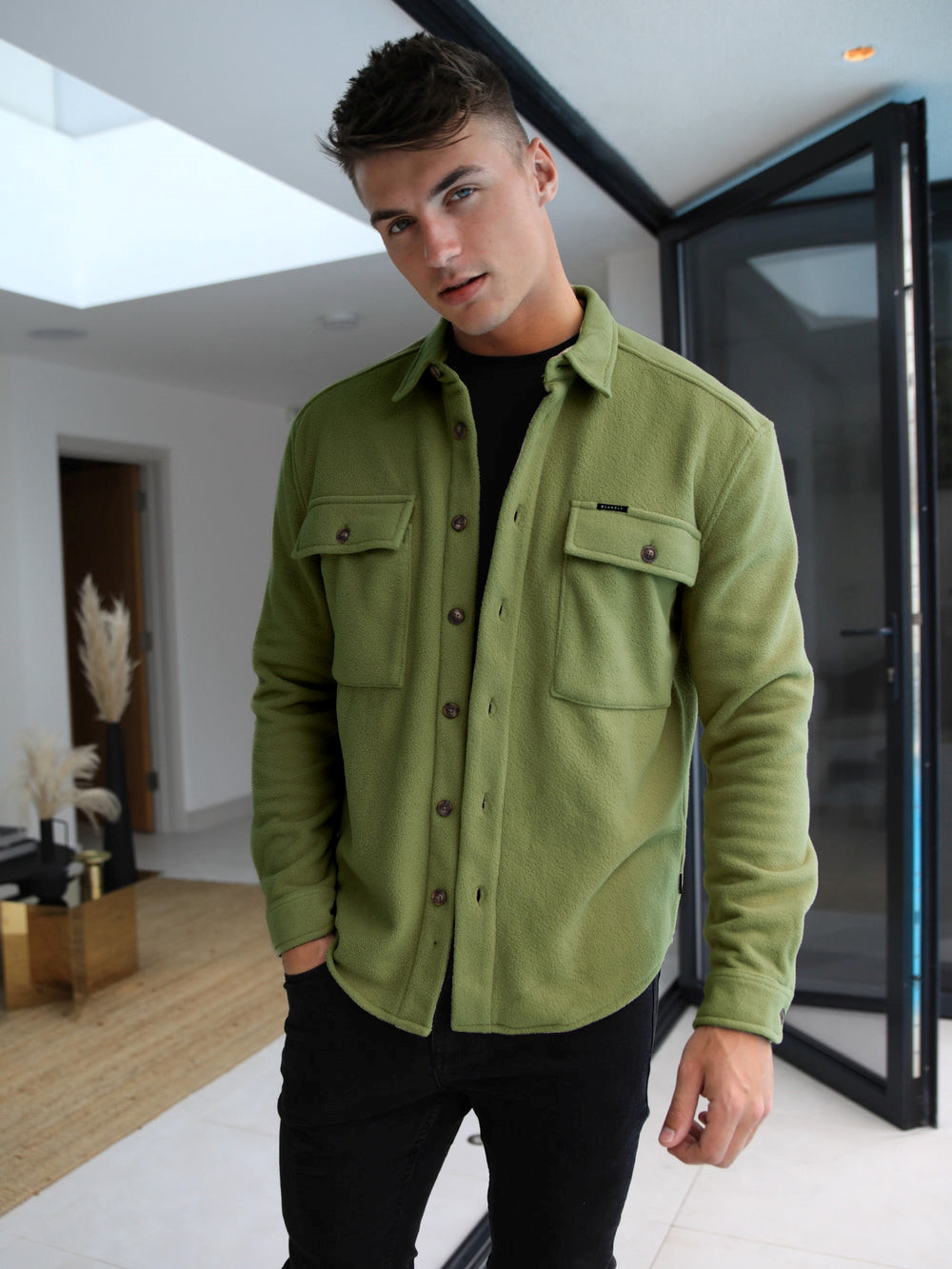 Blakely Richmond Oversized Shirt Verde | RKYAJU723