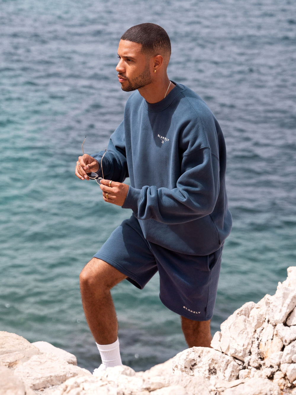 Blakely Riviera Initial Jumper Azules | RLZQWO708