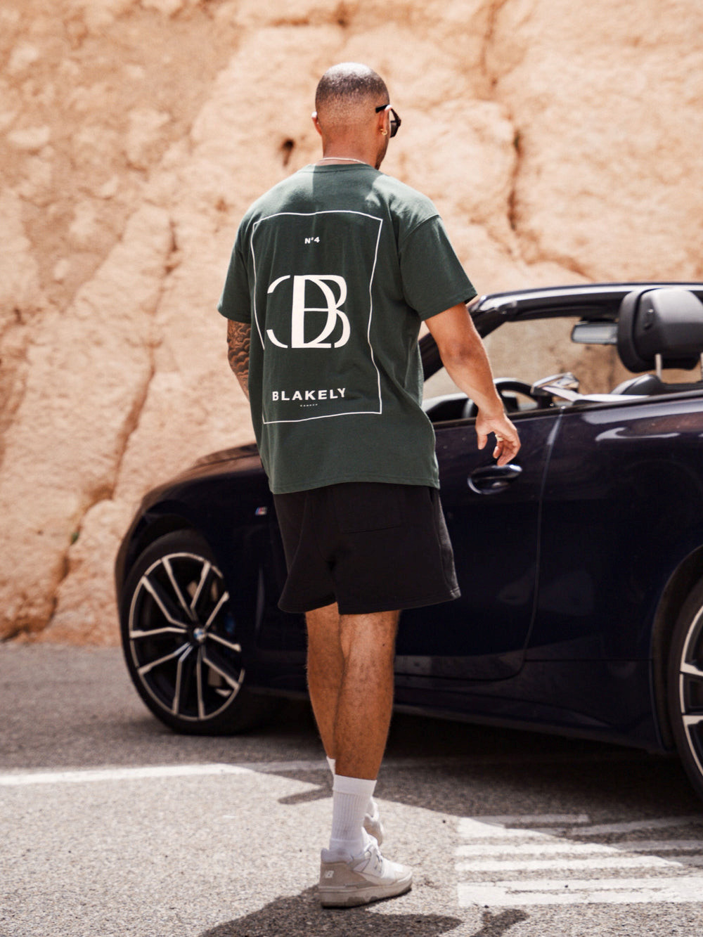 Blakely Riviera Initial Relaxed T-Shirt Verde Oscuro | YIEMPH571
