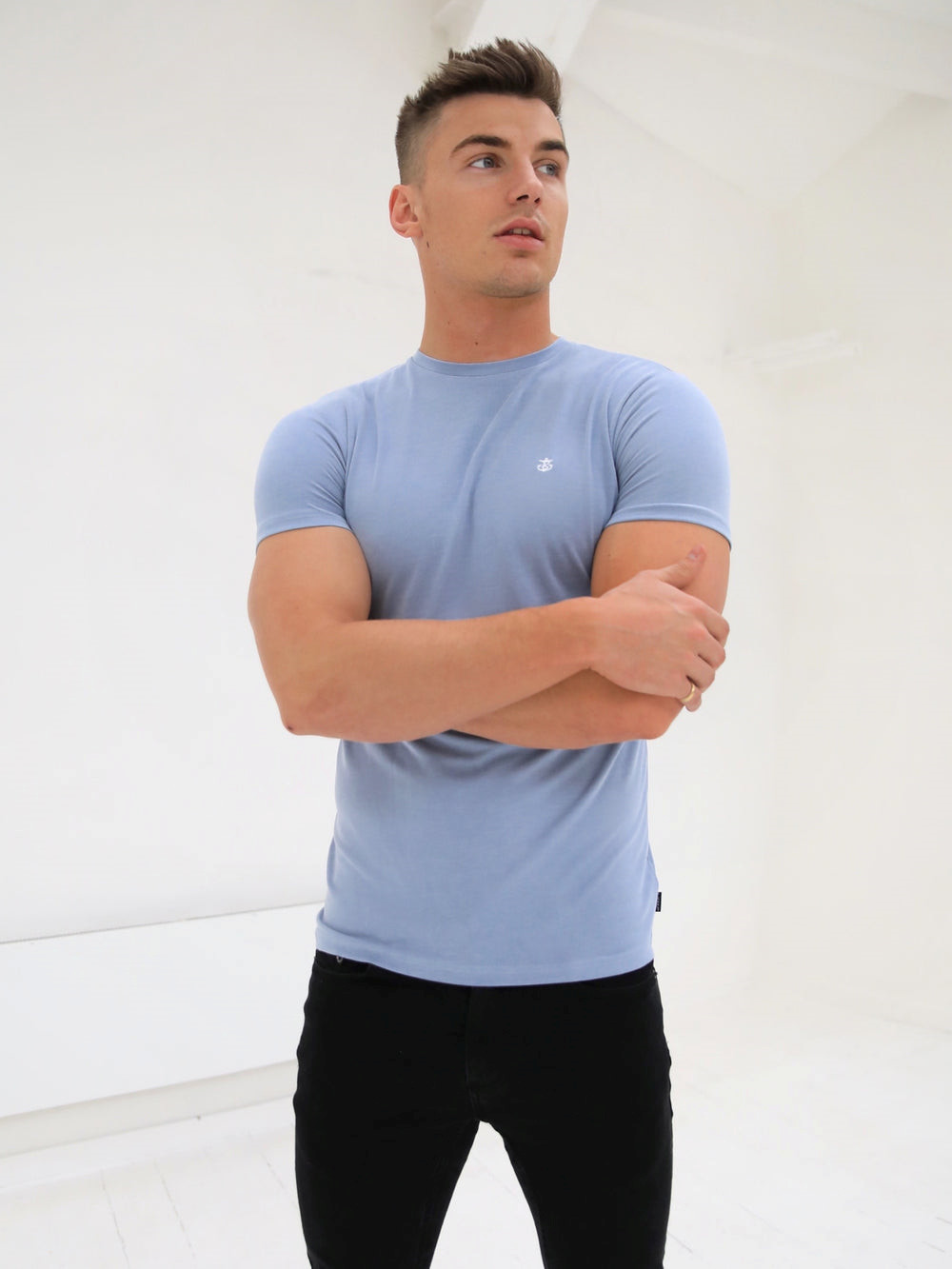 Blakely Rowan Brushed Soft T-Shirt Azules | AIEVJW715