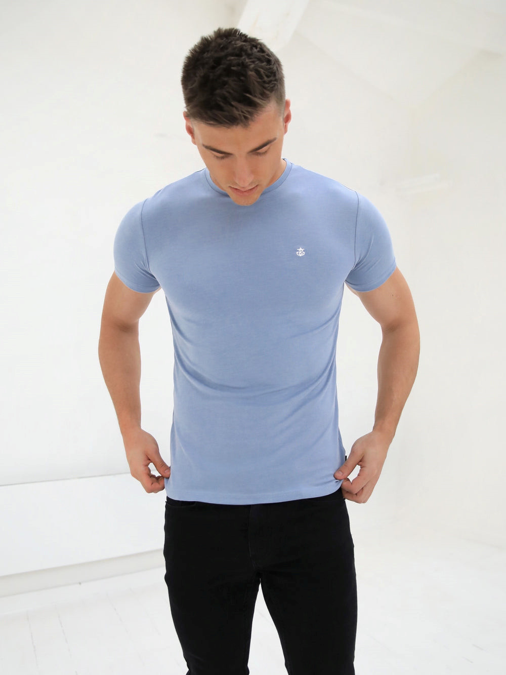 Blakely Rowan Brushed Soft T-Shirt Azules | AIEVJW715