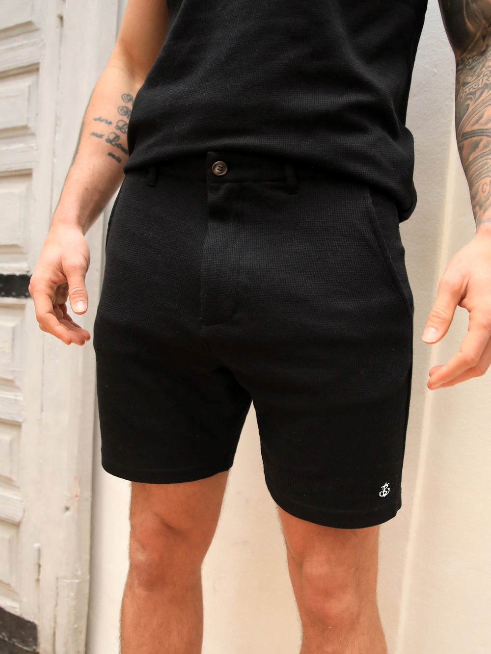 Blakely Safi Textured Shorts Negras | XKJTQH476