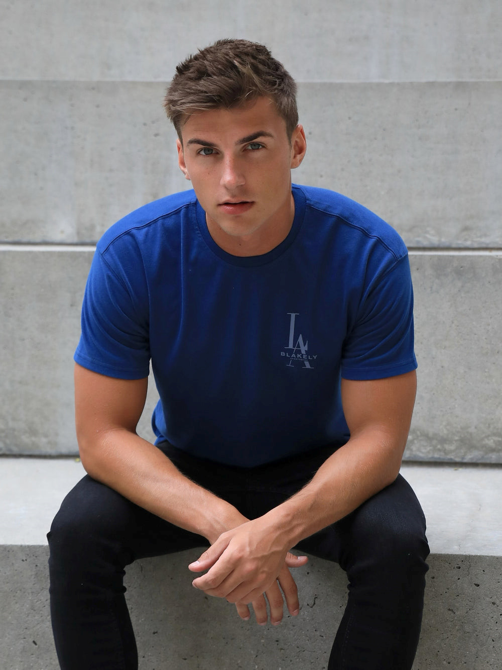 Blakely Sports Club Relaxed T-Shirt Azules | LWGRTI815
