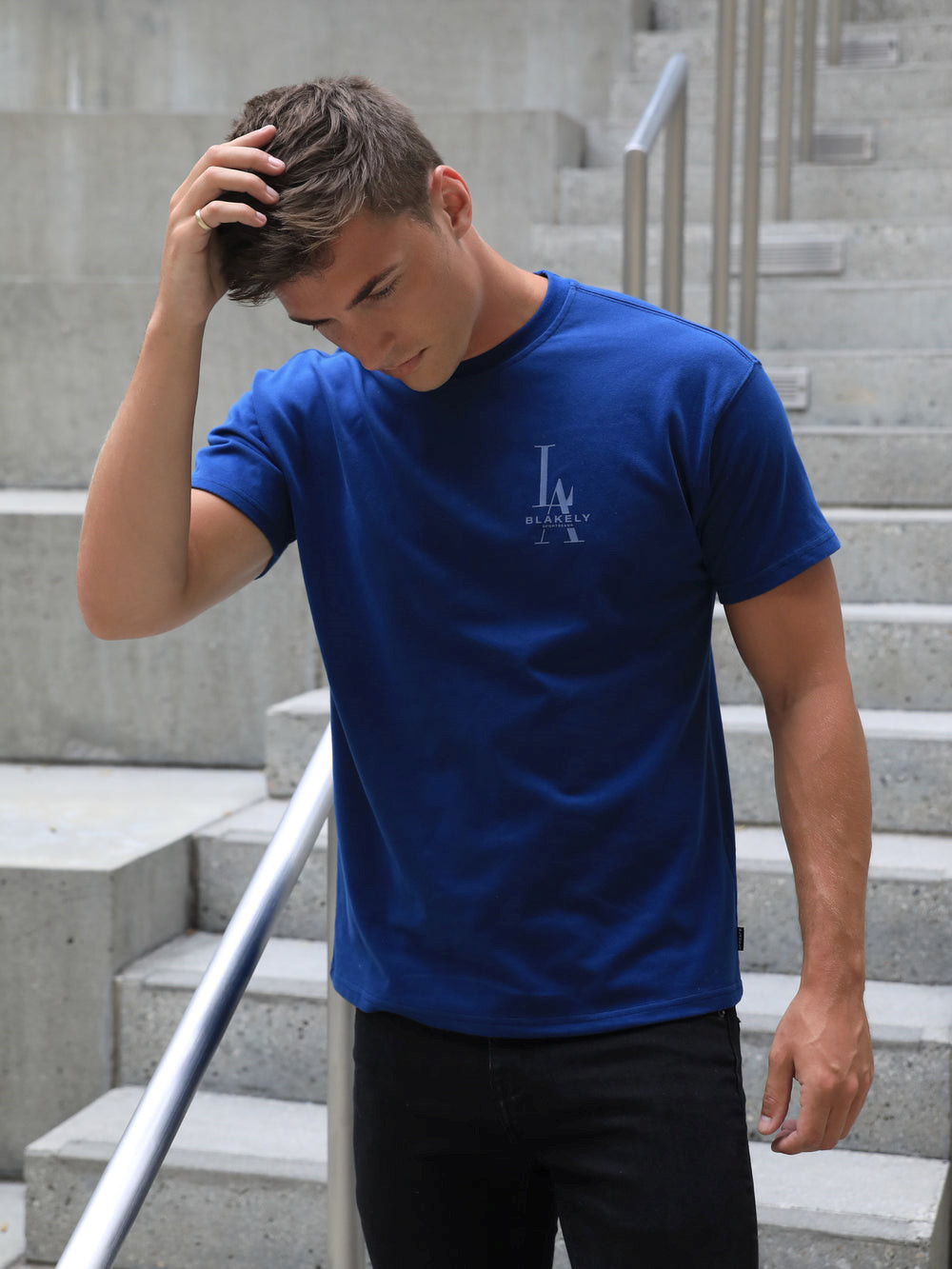 Blakely Sports Club Relaxed T-Shirt Azules | LWGRTI815