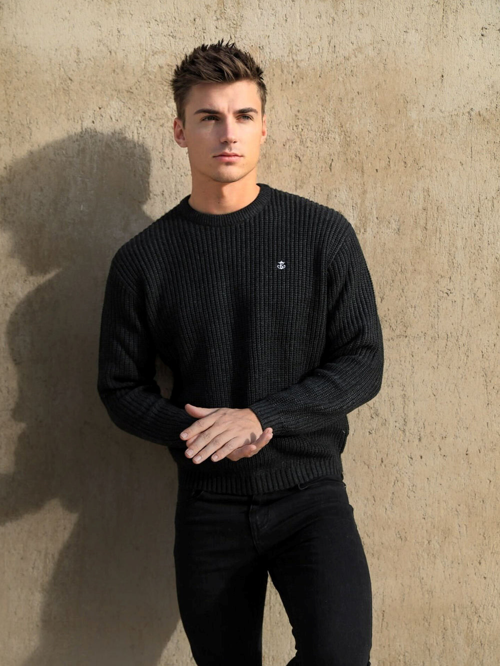 Blakely Stanton Knit Jumper Charcoal | BKUEDF964
