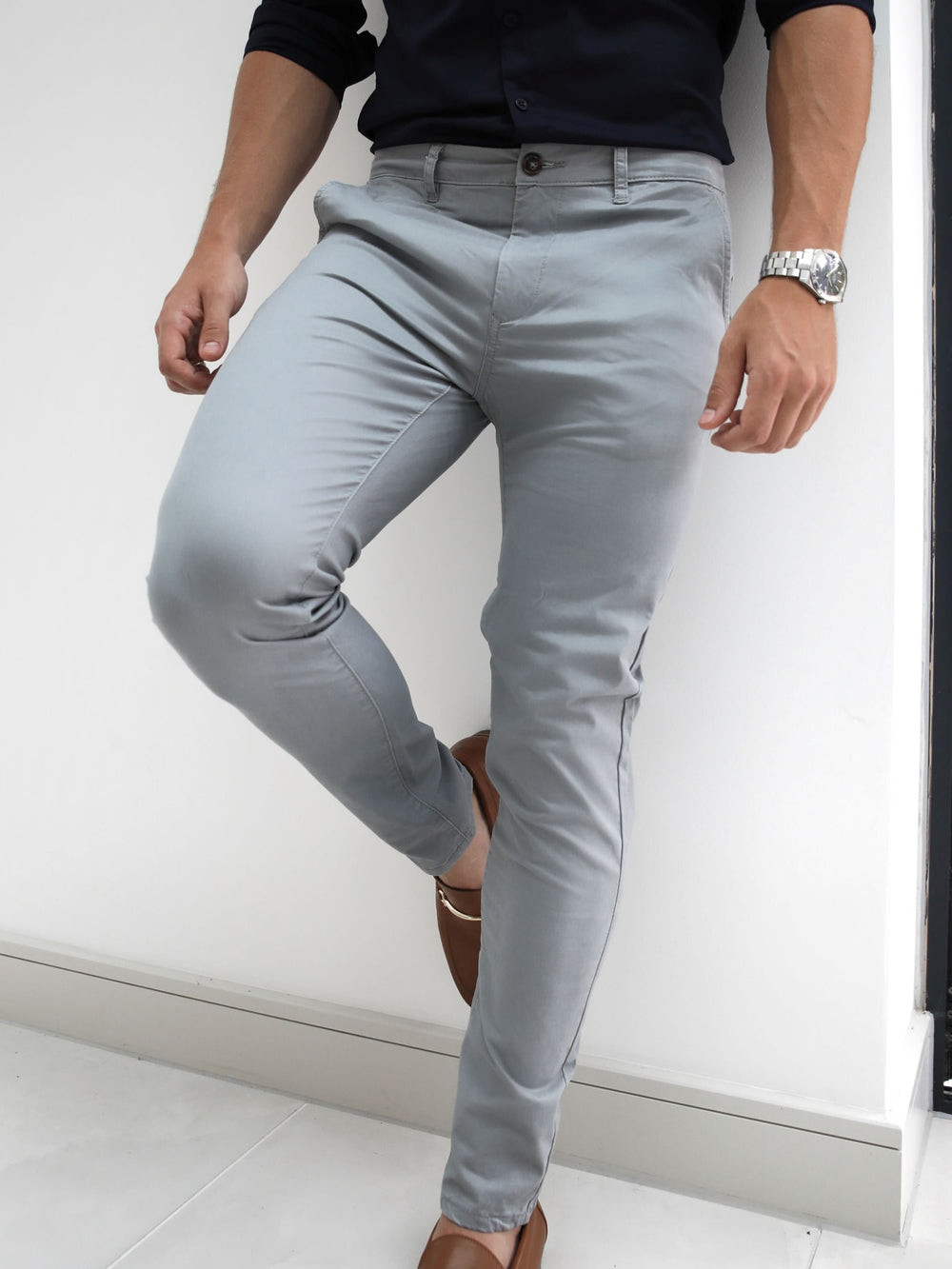 Blakely Stretch Chino Gris Claro | ZQYRIB964