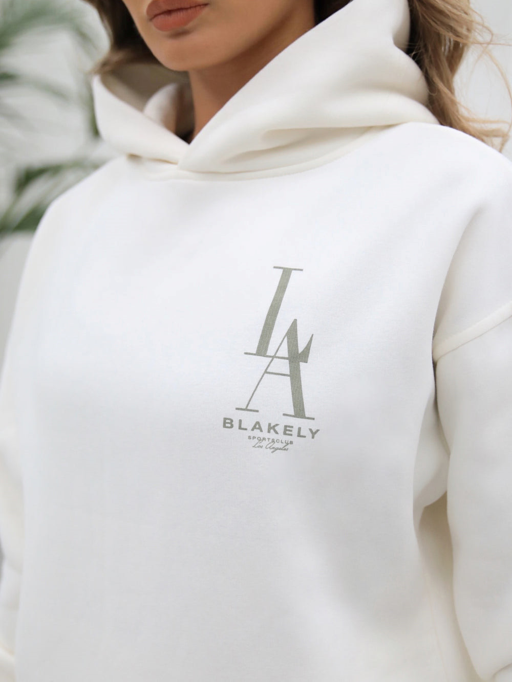 Blakely Studio Relaxed Hoodie Ivory | RJTYHW204