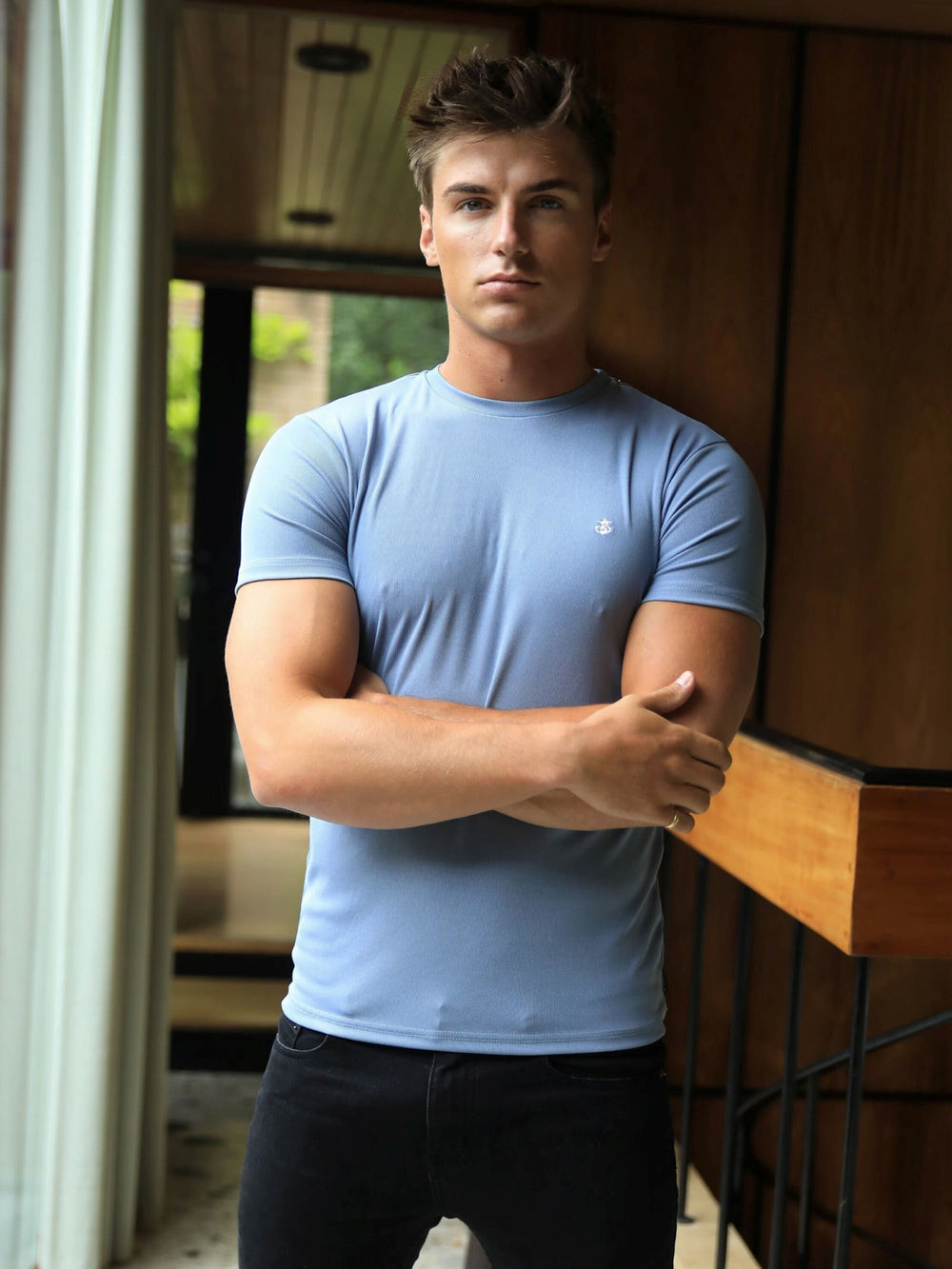 Blakely Torbora T-Shirt Azules Claro | UBHCAX596
