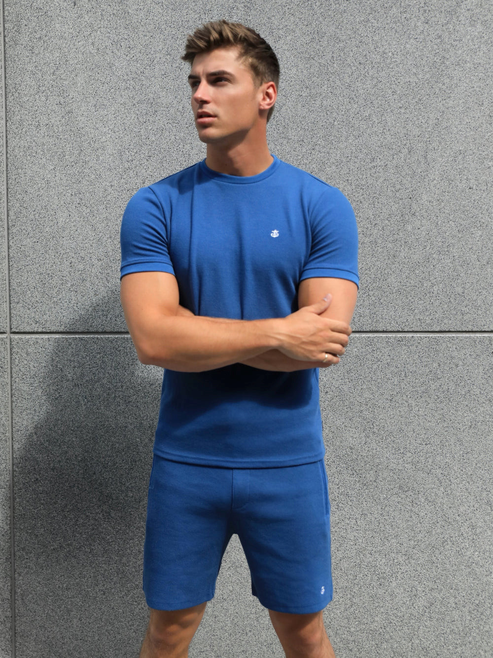 Blakely Toulon Textured T-Shirt Azules | QKLRSG456