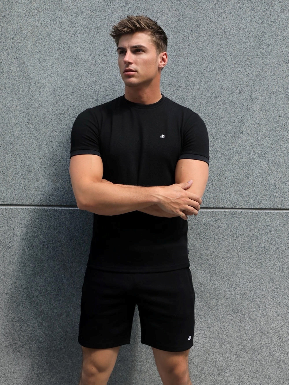 Blakely Toulon Textured T-Shirt Negras | RQWKEM302