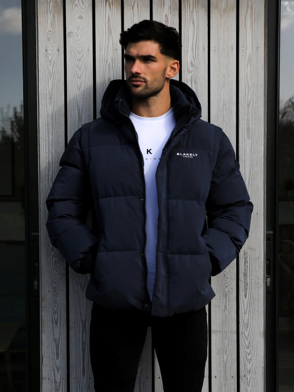 Blakely Ultimate Multiway Puffer Coat Azul Marino | PYZMUN350