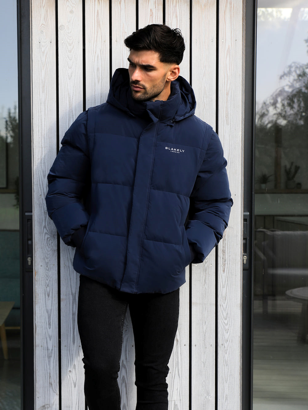Blakely Ultimate Multiway Puffer Coat Azul Marino | PYZMUN350