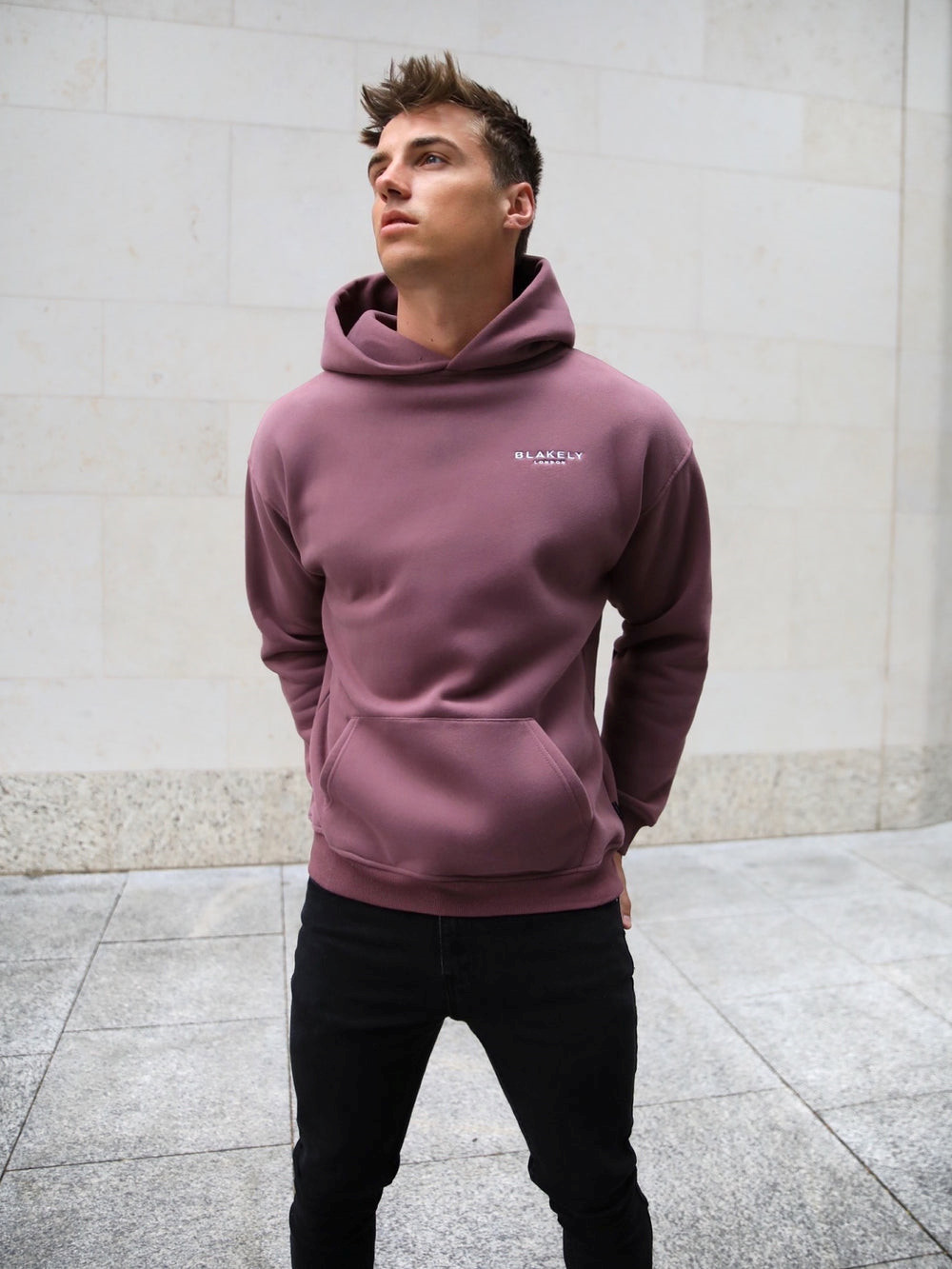Blakely Universal Relaxed Hoodie Burdeos | KIVDWL203