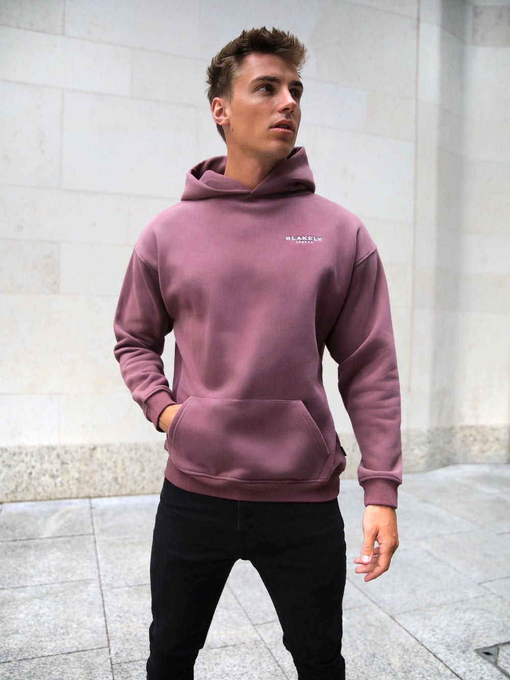 Blakely Universal Relaxed Hoodie Burdeos | KIVDWL203