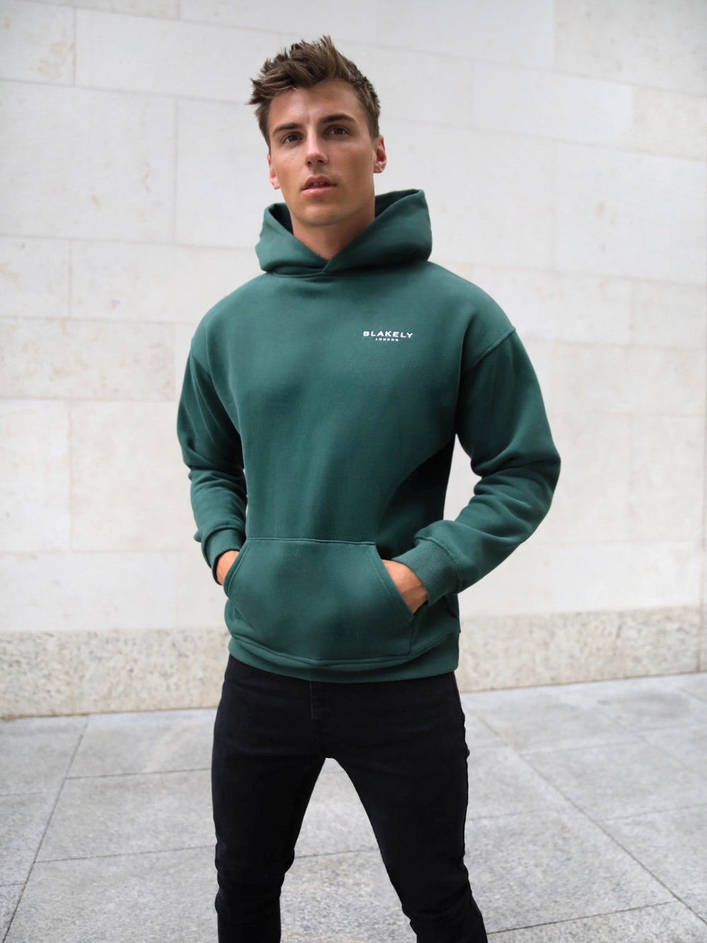 Blakely Universal Relaxed Hoodie Verde Oscuro | FAYRKG896
