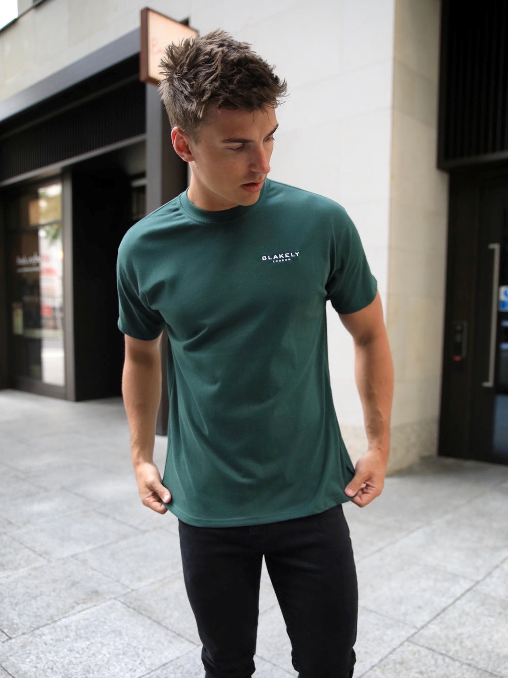 Blakely Universal Relaxed T-Shirt Verde Oscuro | LUTAWY402
