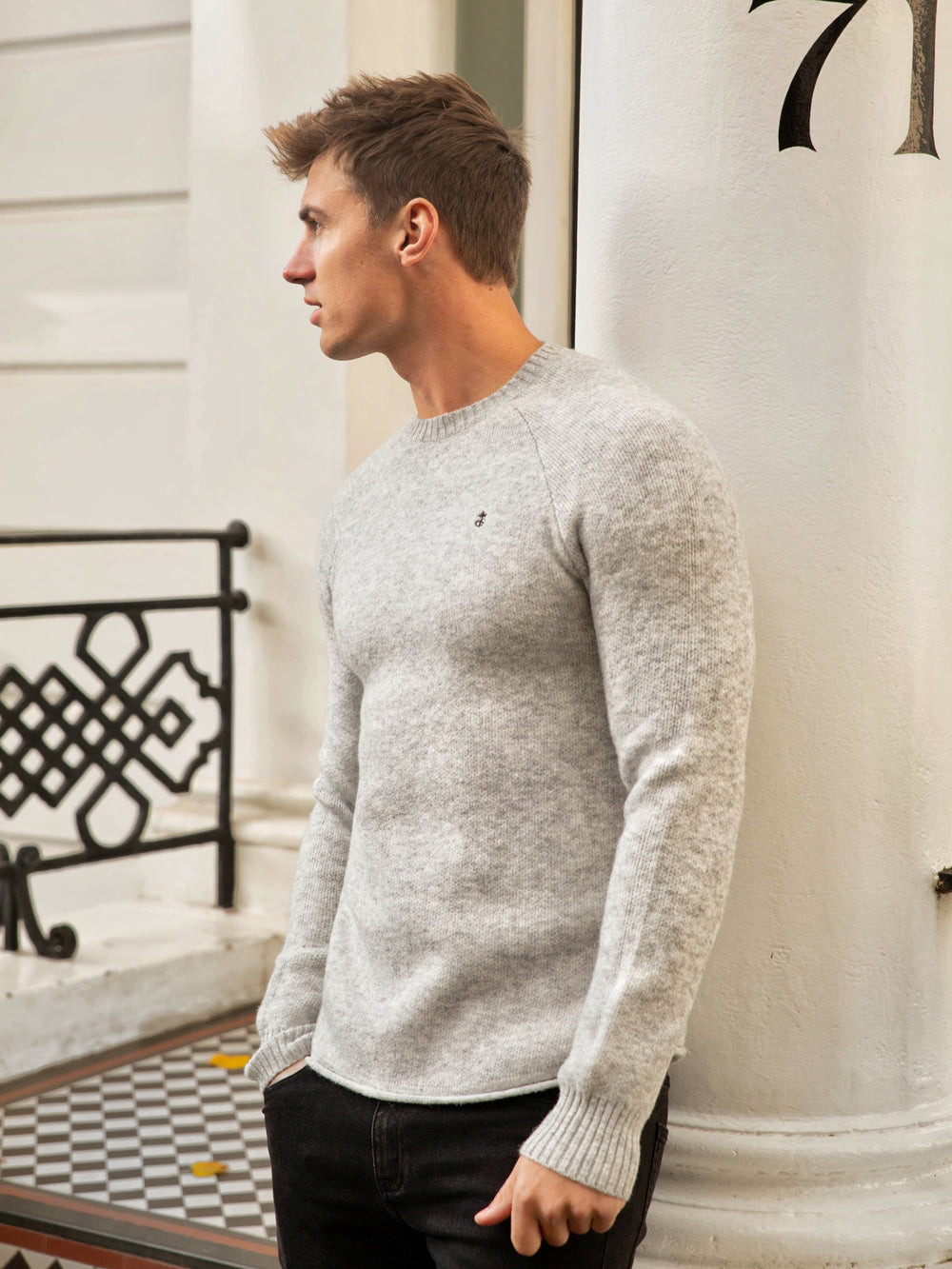 Blakely Yardley Knit Jumper Gris | MHVUEK746